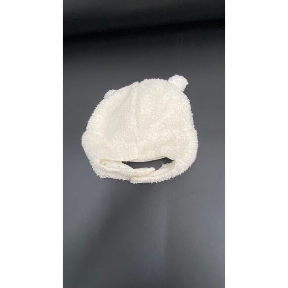 Carters Cream Fuzzy Hat and Mitten Set 12-24 Months - Picture 4 of 8